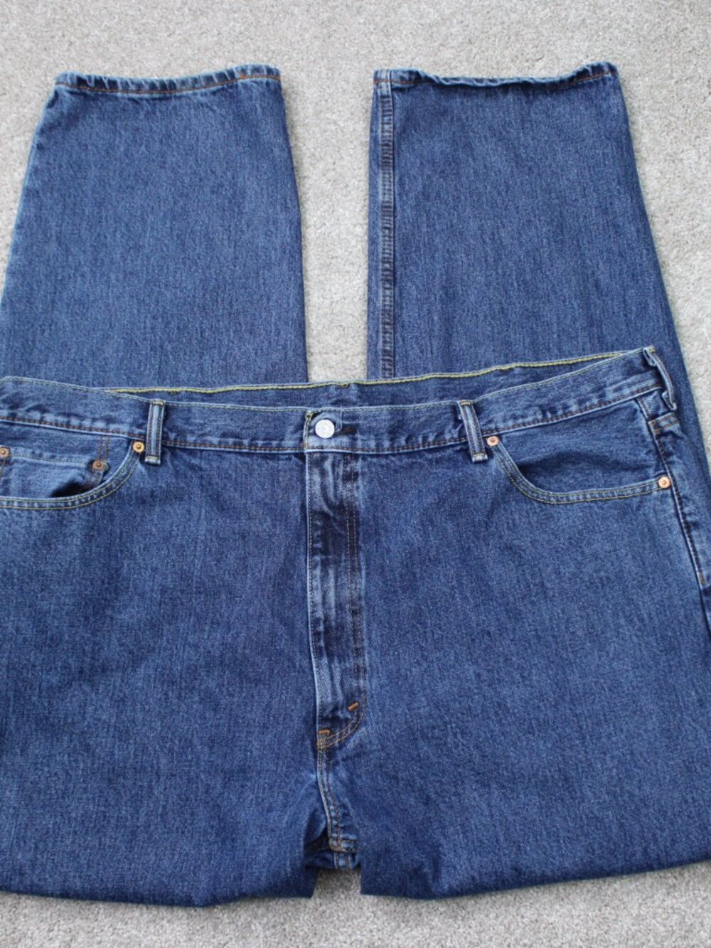 Levi's 550 Jeans Mens 48x34 Blue Relaxed‎ Fit 5-Pocket 100% Cotton Denim